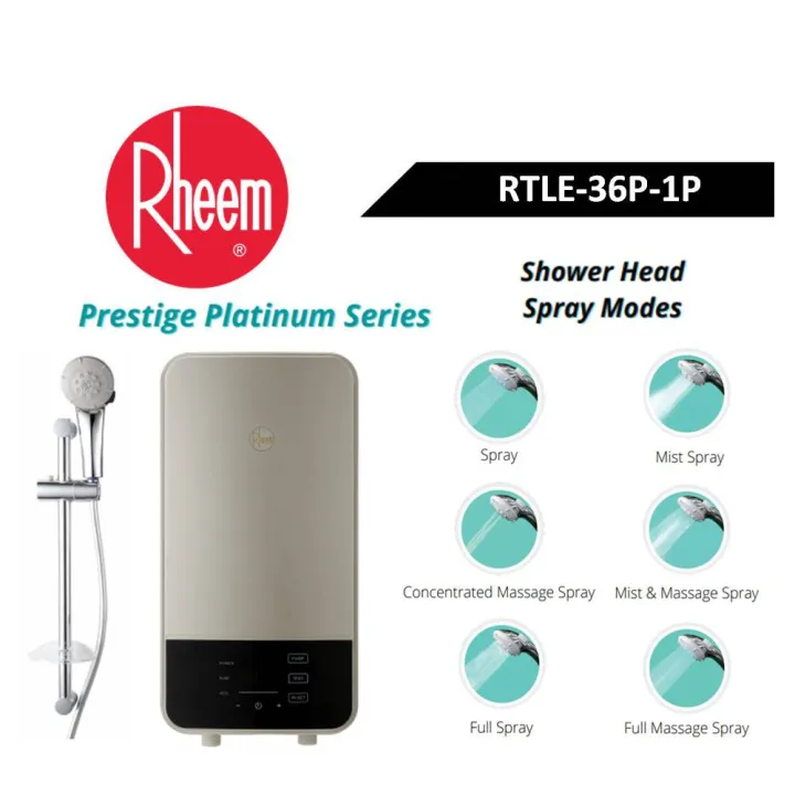 RHEEM RTLE36P1P PRESTIGE PLATIUM INSTANT WATER HEATER (WITH DC PUMP