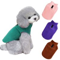 Cheap Winter Puppy Clothes Warm Fleece Pet Dog Jacket Vest French Bulldog Coat Chihuahua Yorkies Clothing For Small Dogs Cats