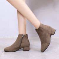 Malaysia Ready Stock kasut perempuan Martin boots Spring and Autumn new versatile flat chunky British ankle boot womens shoes