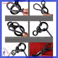 Aaogo 35KN ปีนต้นไม้หินปีนภูเขารูป8 Descender Belay อุปกรณ์เตือนภัย