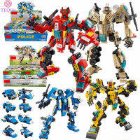 TEQIN Hot Sale 8-in-1 Deformed Robot Building Blocks Toy Small Particles Diy Assembled Building Blocks Educational Toys For Kids