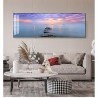 Luyameishop Panorama Scandinavian Wall Art Picture For Living Room - Natural Sea Beach Landscape Poster Print Canvas Painting Home Decor