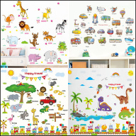 DECAL dán tường trang trí phòng bé nhiều mẫu đa dạng - Hình dán con vật cho bé nhận biết thế giới xung quanh thumbnail