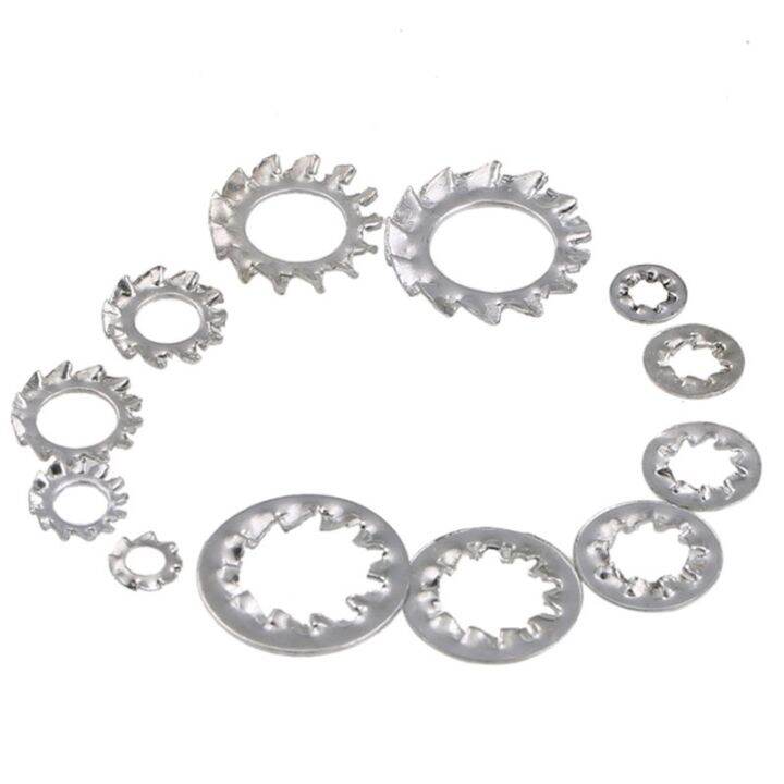 50pcs-m3-m4-m5-m6-m8-m10-m12-m14-m16-304-stainless-steel-external-toothed-serrated-lock-washer-shakeproof-star-gasket