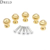 DRELD 5Pcs 14x19mm Furniture Handles Gold Jewelry Box Drawer Cabinet Cupboard Door Window Handle Pull Knobs Furniture Hardware