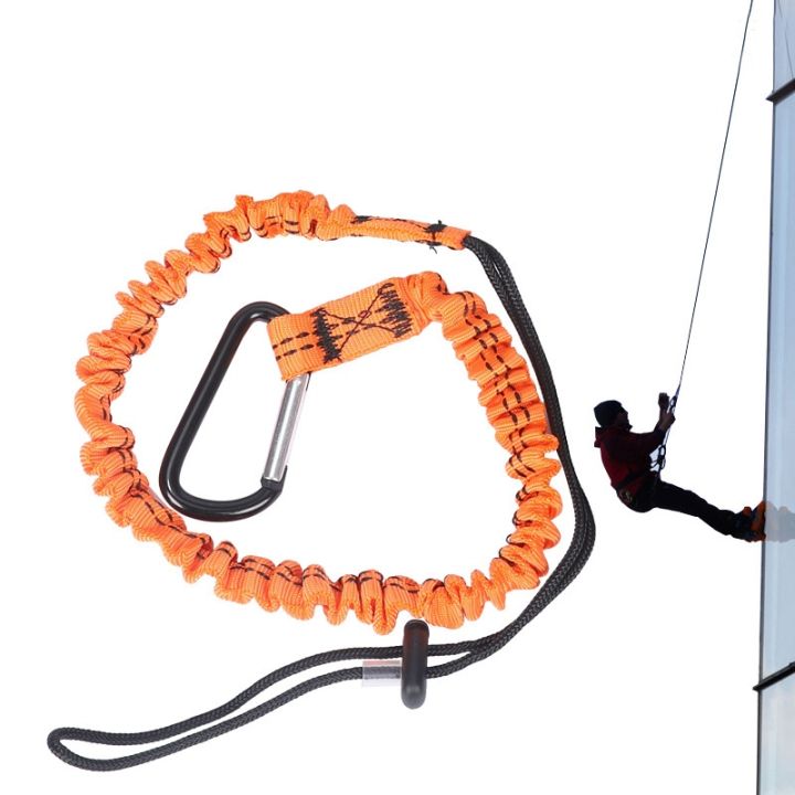 Carabiner Lanyard Retractable Safety Rope Telescopic Elastic