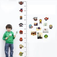 Avengers Height Measure Chart Wall Stickers For Kids Rooms Decals Art Children Room Decoration Poster Cartoon Boy 39;s Gift