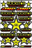 สติ๊กเกอร์แต่งรถ Rockstar สีเหลือง รถมอเตอร์ไซค์ บิ๊กไบค์ รถซิ่ง สติ๊กเกอร์ติดกระจก แต่งรถรถยนต์ รถกระบะ ติดข้างรถ ติดหมวกกันน็อค RS06