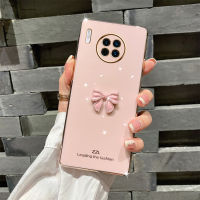 เคสโทรศัพท์ซิลิโคนนิ่มสำหรับ Huawei Nova 8i,เคสมือถือแฟชั่นลายโบว์ไข่มุกน่ารักเคสฝาหลังซิลิโคนกันกระแทกสำหรับผู้หญิง