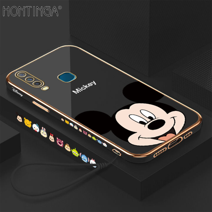 hontinga-เคสโทรศัพท์-vivo-y12-y15-y17-เคสแฟชั่นลายการ์ตูนมิกกี้เมาส์หรูหราชุบโครเมี่ยม-tpu-เนื้อนิ่มฝาครอบเต็มจอเคสยางกันรอยกล้องสำหรับเด็กผู้หญิง