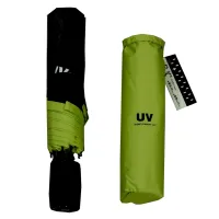 ROM ร่มกันแดด ร่มอัตโนมัติ ร่มออโต พร้อมปกป้อง UV สีดำขอบเขียว ร่มกันฝน  Umbrella