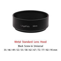 Metal Standard Lens Hood Universal Screw-in Black 46/49/52/55/58/62/67/72/77 mm camera photography accessory