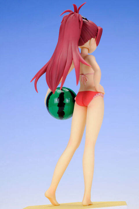 figure-ฟิกเกอร์-งานแท้-100-wave-จาก-puella-magi-madoka-magica-สาวน้อยเวทมนตร์-มาโดกะ-kyoko-sakura-kyouko-ซากุระ-เคียวโกะ-beach-queens-1-10-ชุดว่ายน้ำ-ver-original-from-japan-anime-อนิเมะ-การ์ตูน-มังงะ