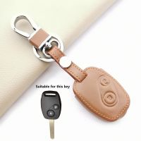 ✓✧ New Style 2 Buttons Leather Remote Car Key Case Cover For Honda Fit CIVIC JAZZ Pilot Accord CR-V Freed StepWGN Insight