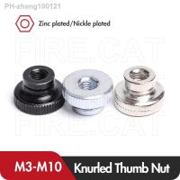 Knurled Thumb Nickel Plating Hand Tighten Nuts M3 M4 M5 M6 M8 M10 Carbon Steel Hand Tighten Round Knobs Nut for 3D Printers Part