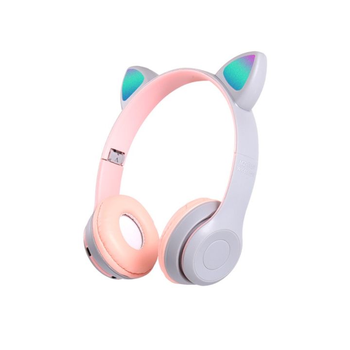 หูฟังบลูทูธ-5-0-หูฟังแบบครอบ-เสียง-bass-quality-หูฟังเสียงดี-สามารถใส่-tfcard-ดีไซน์มีหูแมวน่ารัก-หูฟัง