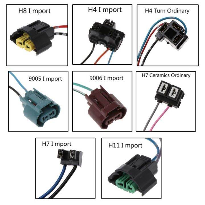 h4-หลอดฮาโลเจนในรถอะแดปเตอร์ปลั๊กซ็อกเก็ตหัวเชื่อมปลั๊กบังเหียนมีสาย