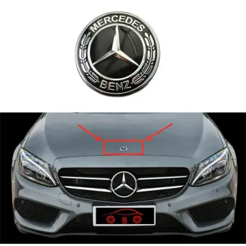 57mm Hood logo bonnet emblem for Black Brabus B symbol Mercedes