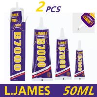 L. JAMES B7000 6ชิ้น50มล. กาวหน้าจอโทรศัพท์มือถือ B-7000กาวติดกระจกโทรศัพท์จุดซ่อมเครื่องประดับเพชร