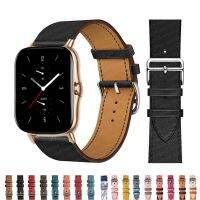 20mm/22mm Leather band For Amazfit GTS/2/2e/GTS2 Mini/GTR 3 42mm/47mm/GTR2/2e/stratos 2/3 Sport Watch Bracelet Amazfit bip strap