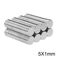 10ชิ้น แม่เหล็ก 5x1มิล กลมแบน 5*1มิล Magnet Neodymium 5x1mm แม่เหล็กแรงสูง กลมแบน 5mm x 5mm แรงดูดสูง 5*1mm อุปกรณ์สำหรับงาน DIY ติดแน่น ติดทน