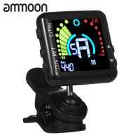 [ammoon]Electric Rechargeable Guitar Tuner Clip On LED Color Display with Metronome for all Instruments Bass Guitar Violin Banjo Ukulele