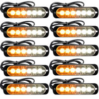 10x 6 LED Strobe Lights Emergency Lights 12-24V LED Truck Flash Light Emergency Hazard Flashing Warning Light LED Stroboscopes