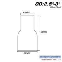 โอดี: 2Quot; 2.2539;39; 2.7539;39; 339;39; 3.539;39; ท่อไอเสียสากลกับส่วนประกอบลดอะแดปเตอร์ Tk-Bj-Af