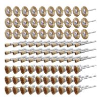 90 Pcs Wire Brushes Set Pen-Shaped Steel Wire Wheel Brush Set for Rust Removal Stripping Polishing