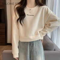 SALOME SELECT เสื้อฮู้ด เสื้อแขนยาวอบอุ่น หลวมและสบาย ชิค ทันสมัย ทันสมัย สไตล์ WWY23A00WC 42Z231016