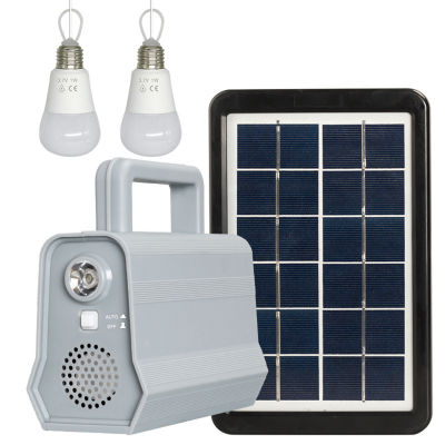 Portable Outdoor Solar Power Ligh System Outdoor Camping Travel Mobiles Solar Panel Bulbs Set Home Outdoor Intelligent BT Speaker