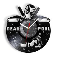 Hot sell Anti-hero Deadpool Inspired Wall Clock For Living Room Home Theater Cinema Decor Retro Album Artwork Vinyl LP Record Wall Clock