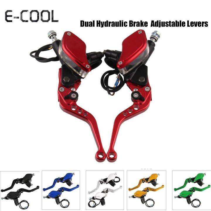 Universal 7/8 22mm Dual Hydraulic Lever Brake Master Cylinder & Clutch