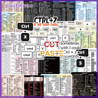 JointFlowers สติ๊กเกอร์30ชิ้นสำหรับคำว่า Windows Excel สติ๊กเกอร์แป้นพิมพ์คำแนะนำ