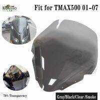 พอดีสำหรับ2001-2007 TMAX 500 T-Max 500 Tmax500กระจกรถจักรยานยนต์เครื่องหักเหกระจกบังลม T-MAX 500 XP500 2002 2003 2004 2005