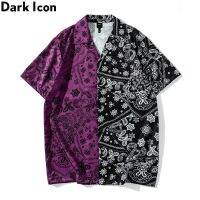 เสื้อเชิ้ตโปโลแ ขนสั้นสีเข้ม Icon Bandana Hawaiian