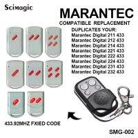 2023 latest สำหรับ MARANTEC Digital 211/212/214/221/222/224/231/232 433 433mhz รหัสคงที่รีโมทคอนโทรลประตูโรงรถเครื่องส่งสัญญาณ