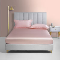 100นับด้าย Class A Long-Staple Cotton Fitted Sheet Non-Slip Mattress Cover Solid Color Bed Cover 160X200 Fit Sheet