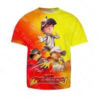 Kids Boys Boboiboy Printing T-shirt Crew Neck Short Sleeve Tops