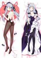 2021 อะนิเมะปลอกหมอนสาว Frontline HK416 กระต่ายน่ารักสาวกอดร่างกาย Dakimakura Otaku หมอนปกของขวัญ