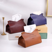 Retro PU Leather Tissue Box Car Tissue Container Desktop Napkin Holder Case Waterproof Storage Box Home Living Room Decoration