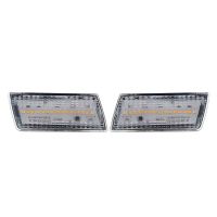 กันชนหน้าสีอำพันเครื่องหมายไฟ Led ด้านข้าง2ชิ้นสำหรับ Chrysler 300 300c 2005 2010โปร่งใส