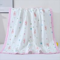 Promotional Muslin Cotton Baby Blanket Newborn Kids Plaid On The Bed Big Discount Infant Gauze Bath Towel 110x110cm