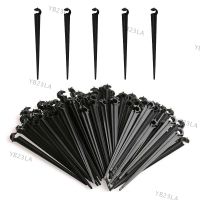 1/4" Garden Hose Drip Irrigation Support Stakes C Shape 4/7mm Tube Pipe Fixed Holder Watering Dripper Sprinkler Bracket YB23TH