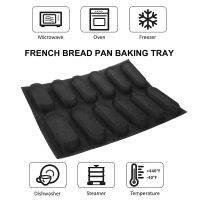 12 Holes Silicone Baguette Pan-Non-Stick Perforated French Bread Pan Forms,Hot Dog Molds, Baking Liners Mat Bread Mould
