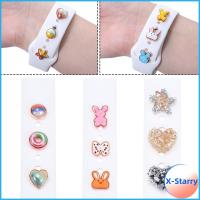 X-STARRY อัลลอยตกแต่งสำหรับ Iwatch สายรัดกีฬาสำหรับ Apple สายนาฬิกานาฬิกานาฬิกาตกแต่งแสนสวยตกแต่งเล็บสร้อยข้อมือซิลิโคนเสน่ห์