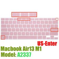 ใหม่ Us/eu แผ่นครอบแป้นพิมพ์ป้องกันฝุ่นละอองน้ำภาษาอังกฤษสำหรับ Macbook Air13 2020 A2179รหัส A2337แล็ปท็อปซิลิโคนแป้นพิมพ์สีแป้นพิมพ์อุปกรณ์เสริม