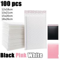 100pcs Matte White Black Self Seal Shipping Padded Envelopes Poly Bubble Mailers Packaging Bags Mailing Envelopes Bubble