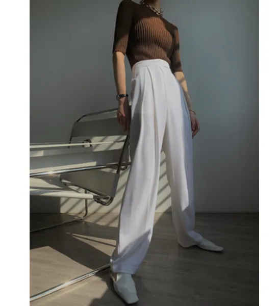 Alisa.Sonya Women High Waist Casual Wide Leg Long Palazzo Pants Trousers  office lady Classic Formal pants for Women | Lazada PH