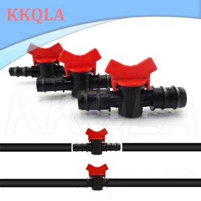 QKKQLA 16mm 20mm 25mm Garden Water Tap Drip Irrigation Mini Switch Waterstop Connectors Hose Adapter Home Garden Greenhouse